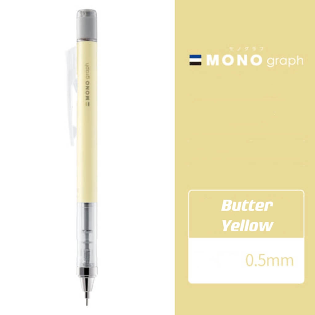 tombow mono graph mechanical pencil butter yellow