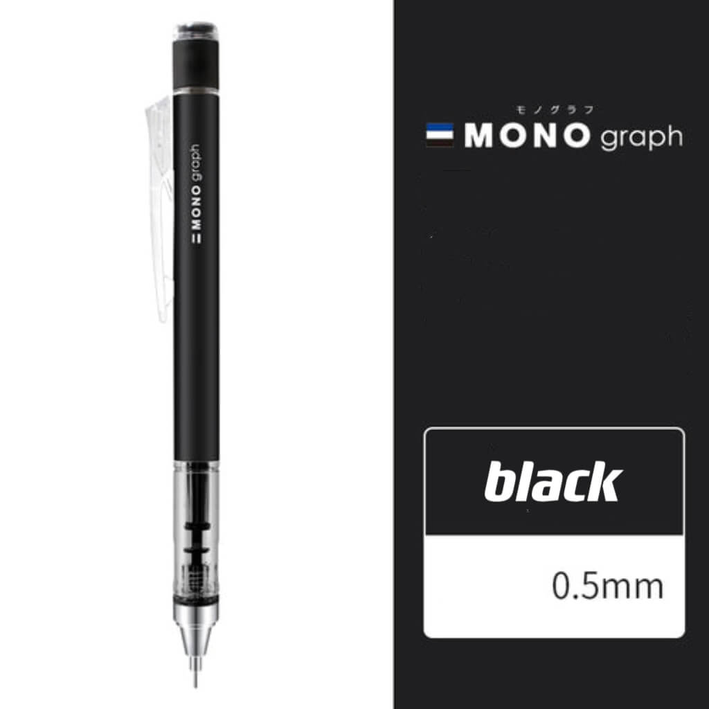 tombow mono graph mechanical pencil cool black