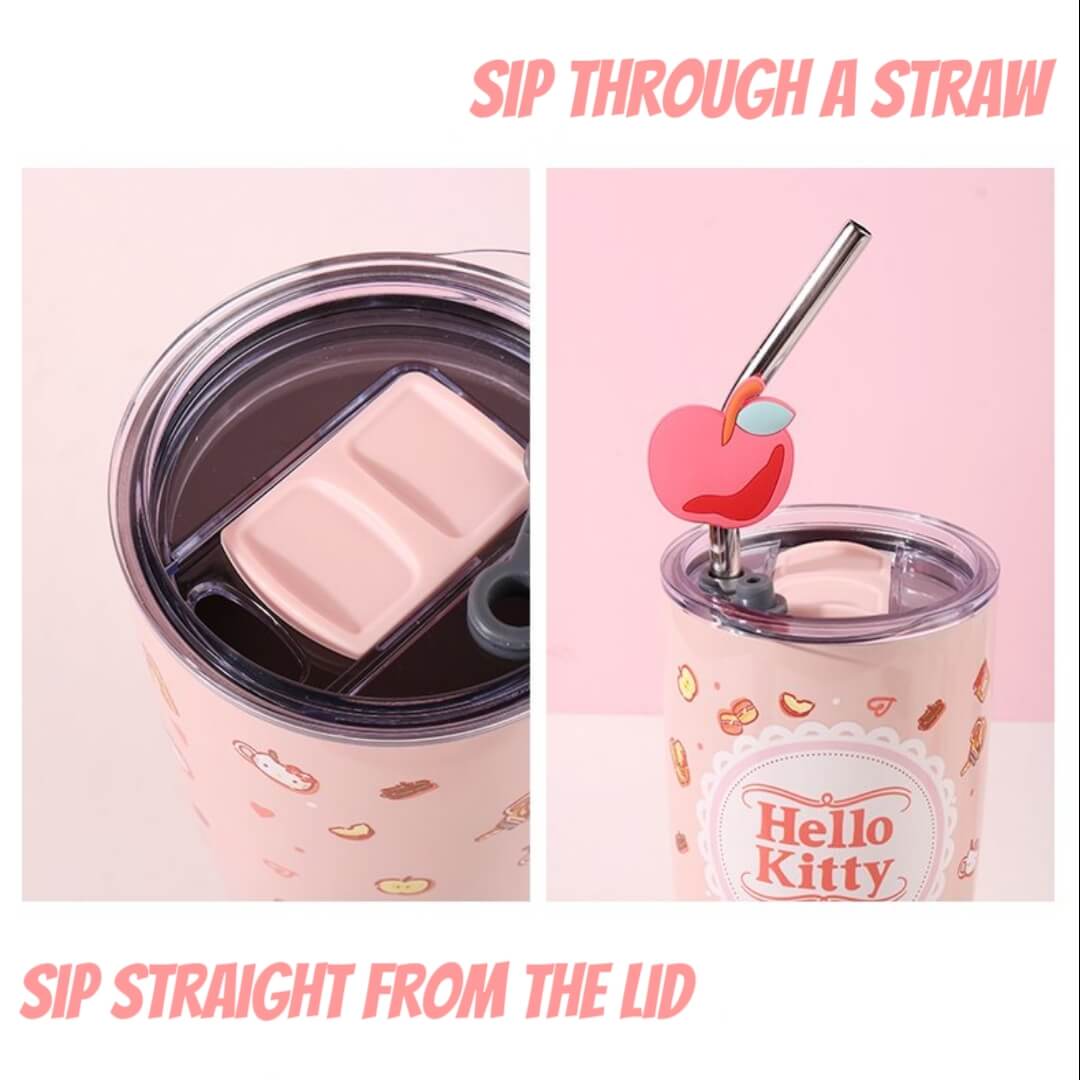 Sanrio Tumbler with Lid and Straw - Fruit Series – KawaiiGoodiesDirect
