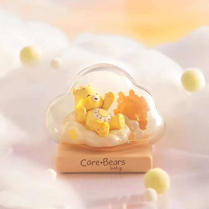 Yellow Care Bears lying in cloud baby blind box