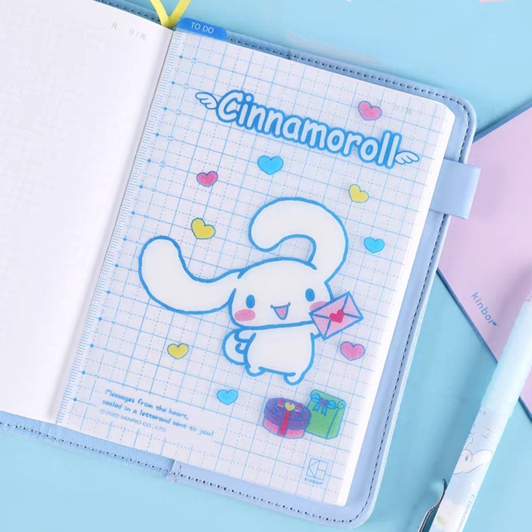 Sanrio Cinnamoroll A6 Undated Planner with Embroidered Journal Cover Bundle