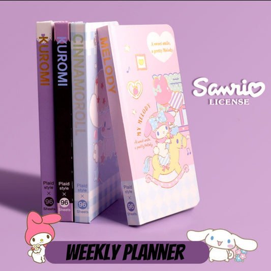 Sanrio Kuromi My Melody Cinnamoroll Checked Paper Notebook Journal