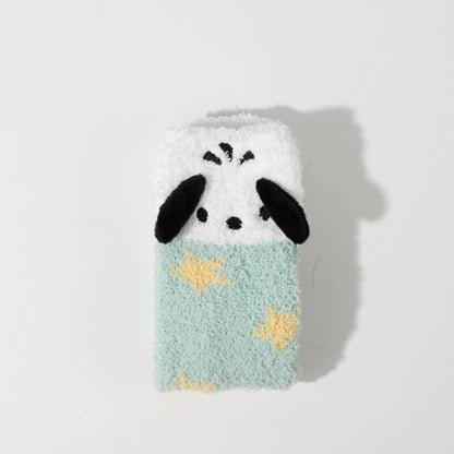 Sanrio Fluffy Cozy Home Slipper Fuzzy Socks – 3D Ears Series